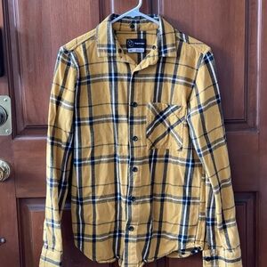 Original Use Yellow Plaid Button Down Shirt